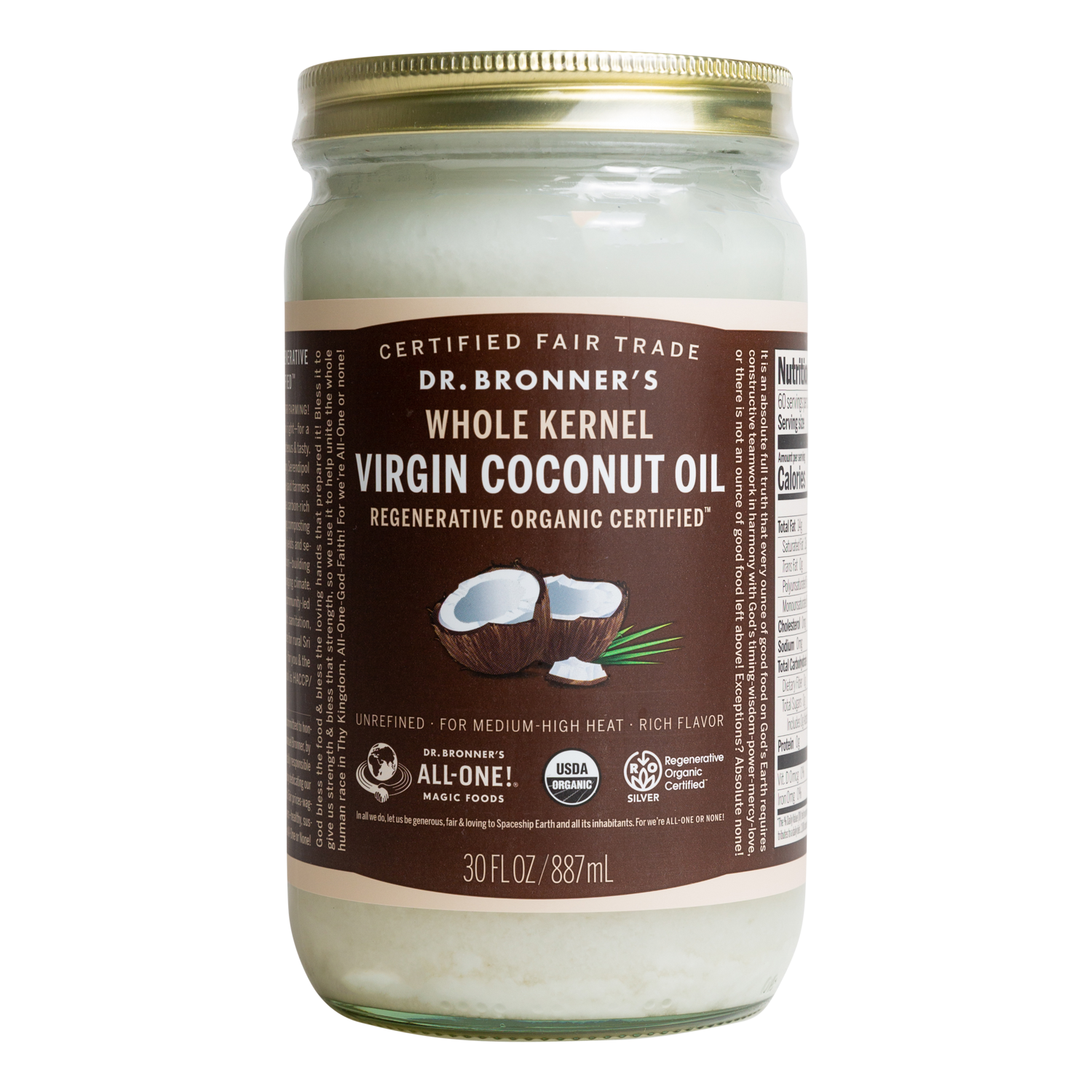 Dr. Bronner's Whole Kernel Coconut Oil